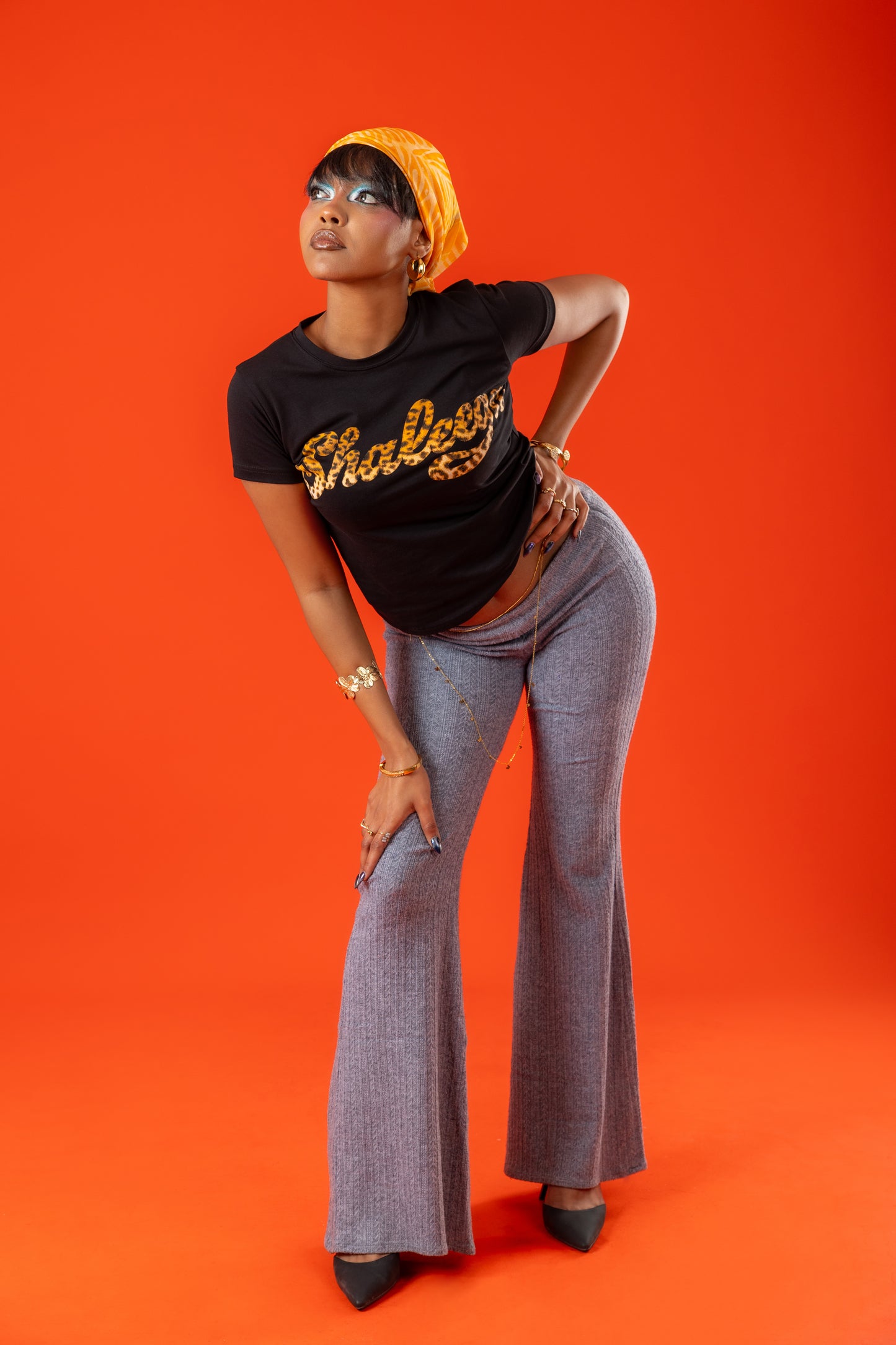 Shaleega Black Cheetah Tee